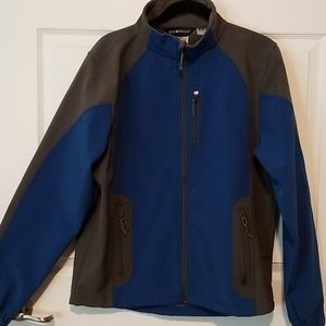 Black Diamond gray and blue soft shell jacket, M